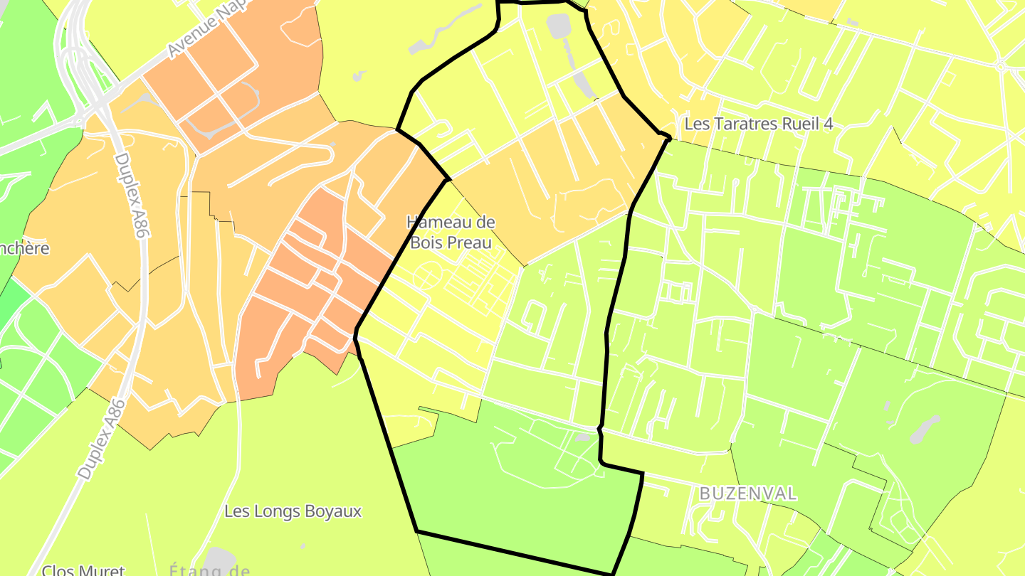 Carte des prix de l'immobilier Village Richelieu-Châtaigneraie
