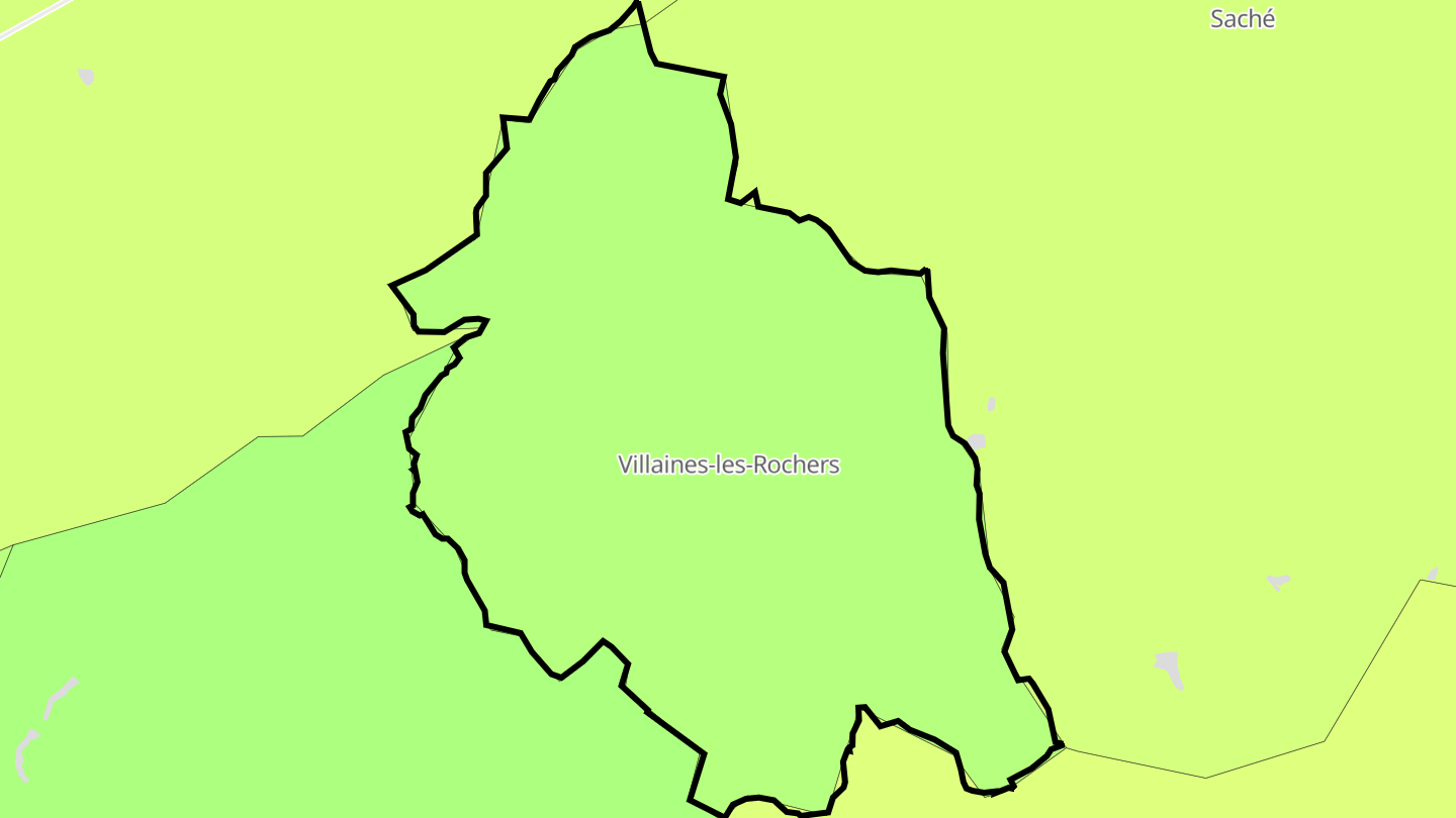 Carte des prix de l'immobilier Villaines-les-Rochers