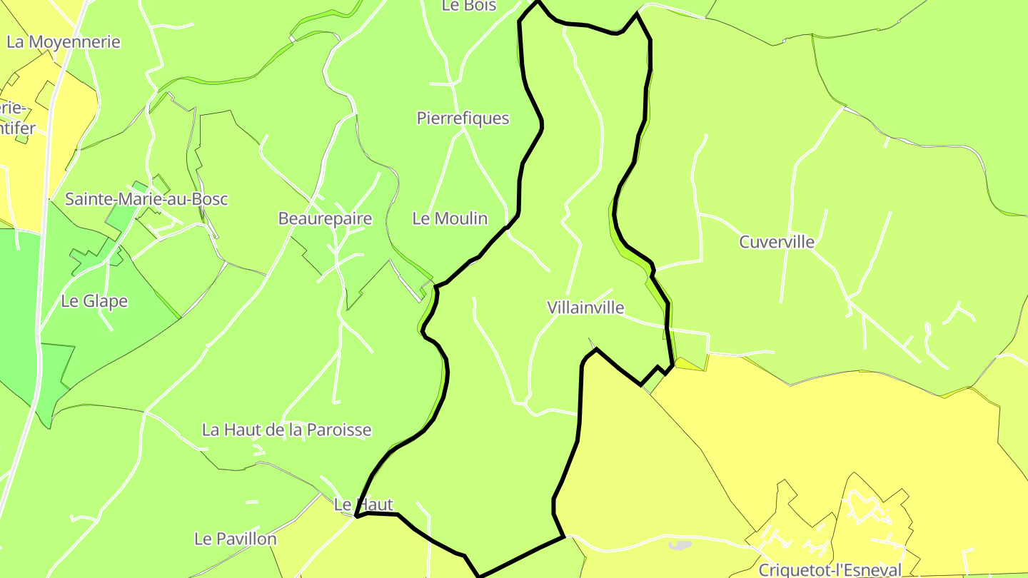 Carte des prix de l'immobilier Villainville