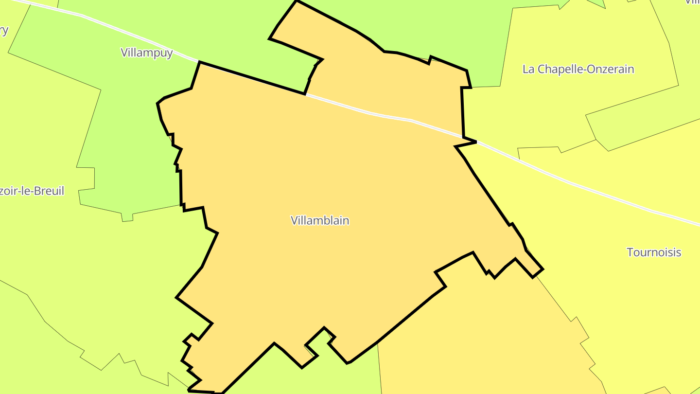 Carte des prix de l'immobilier Villamblain