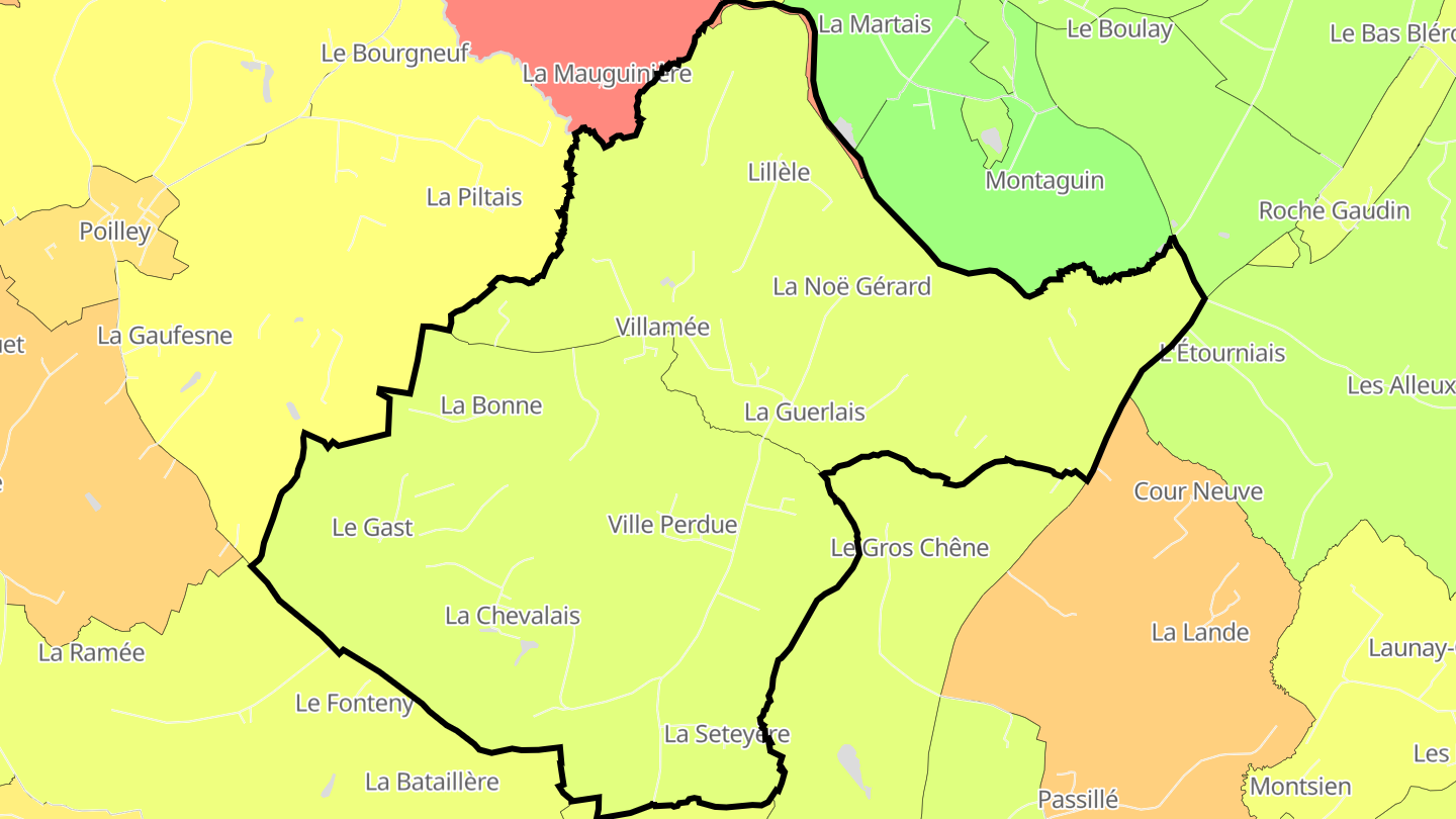 Carte des prix de l'immobilier Villamée