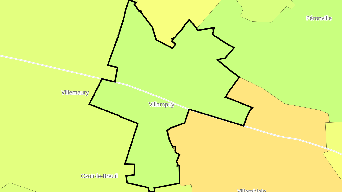 Carte des prix de l'immobilier Villampuy