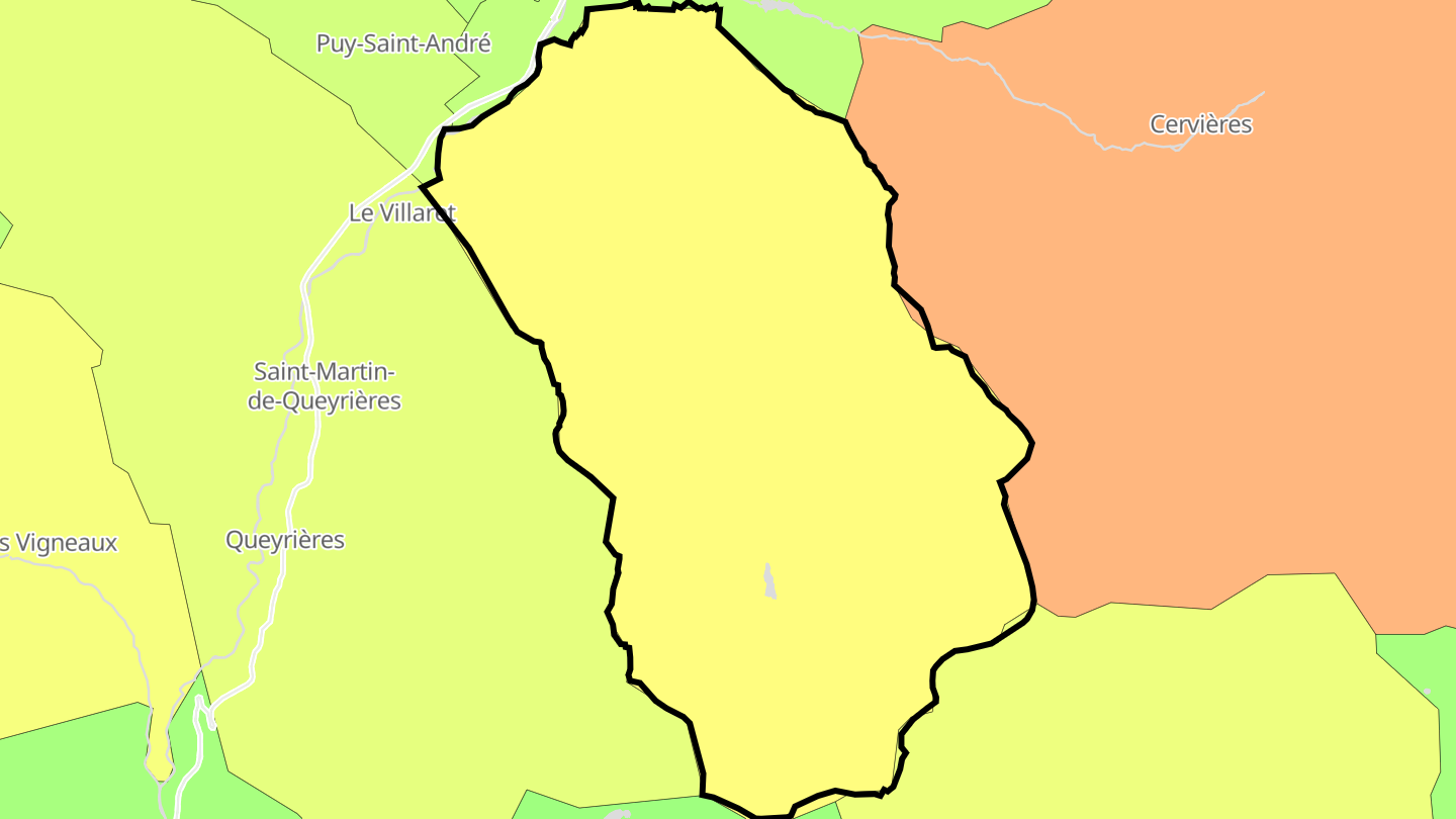 Carte des prix de l'immobilier Villar-Saint-Pancrace