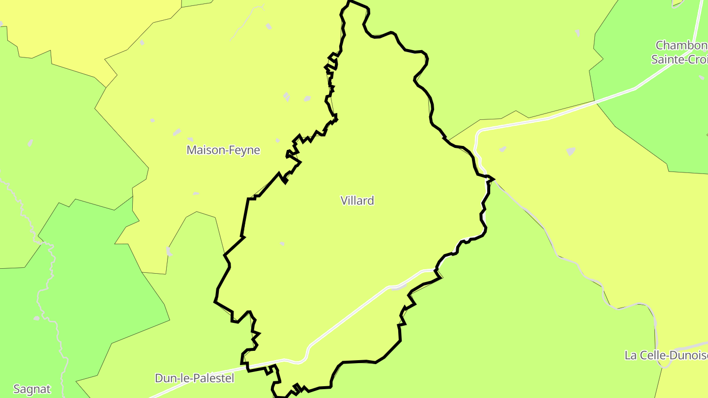 Carte des prix de l'immobilier Villard