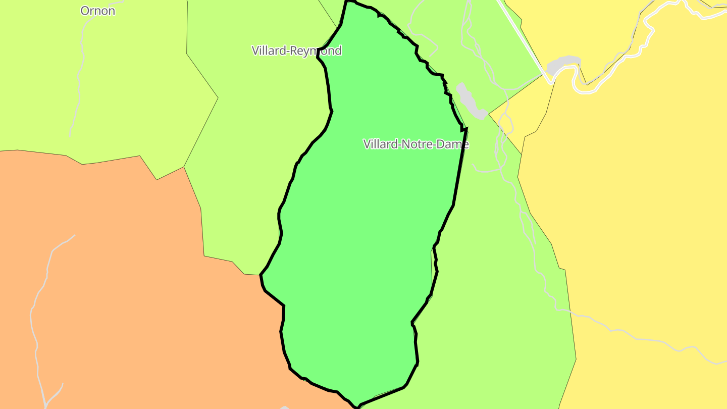 Carte des prix de l'immobilier Villard-Notre-Dame