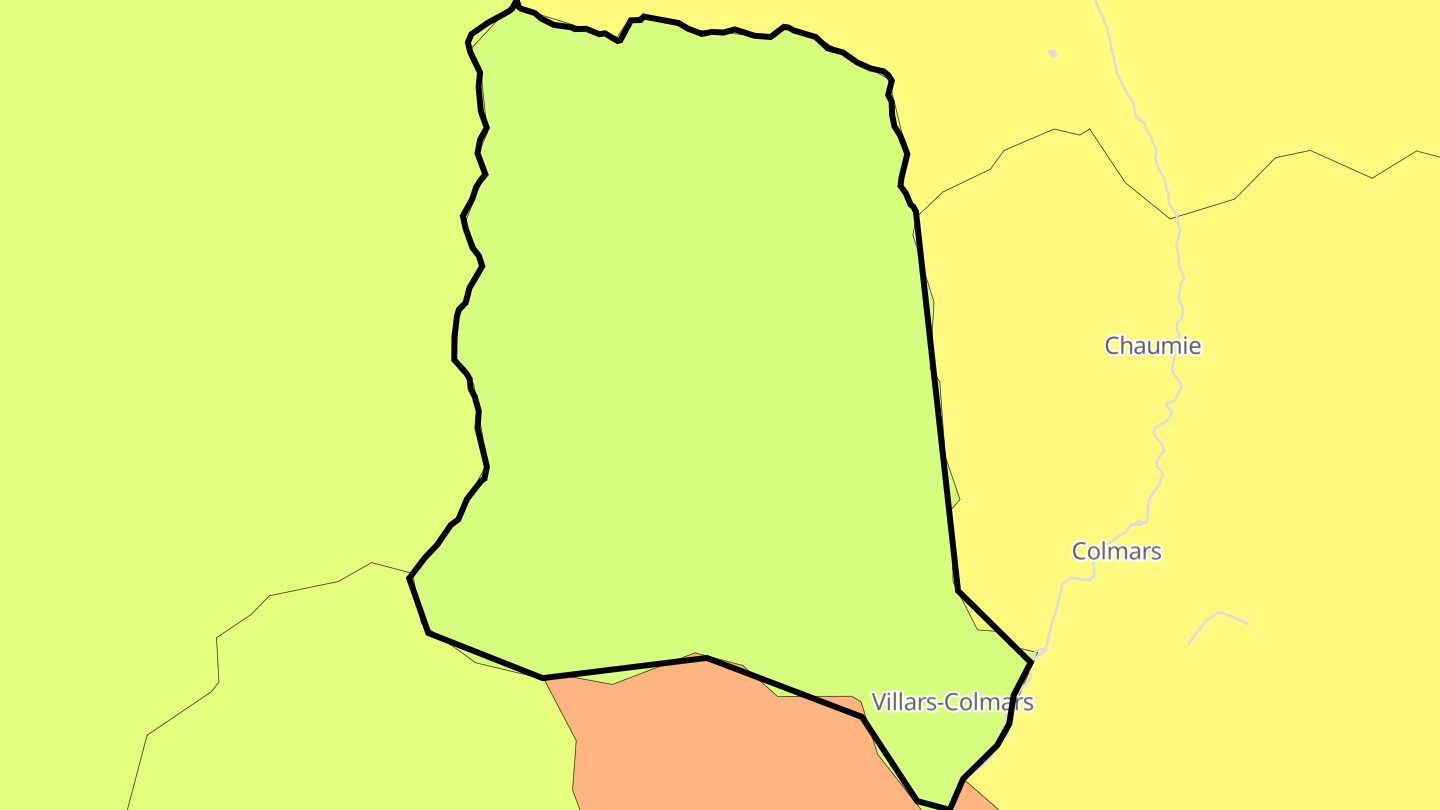 Carte des prix de l'immobilier Villars-Colmars