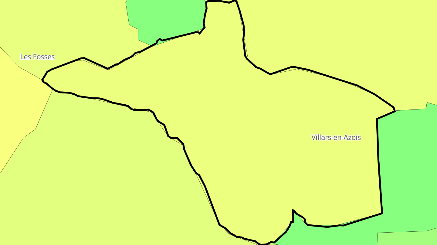 Carte des prix de l'immobilier Villars-en-Azois