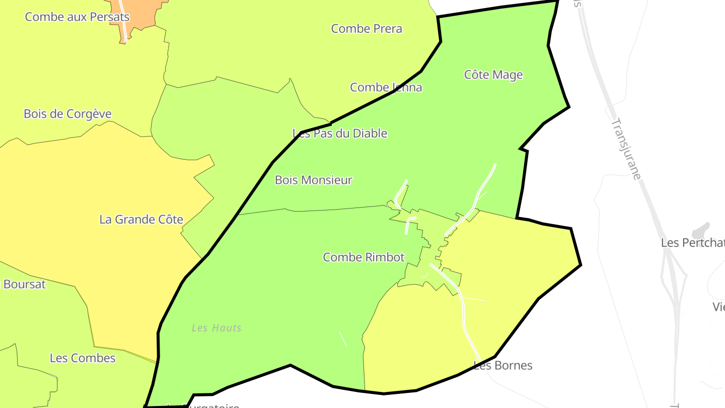 Carte des prix de l'immobilier Villars-le-Sec