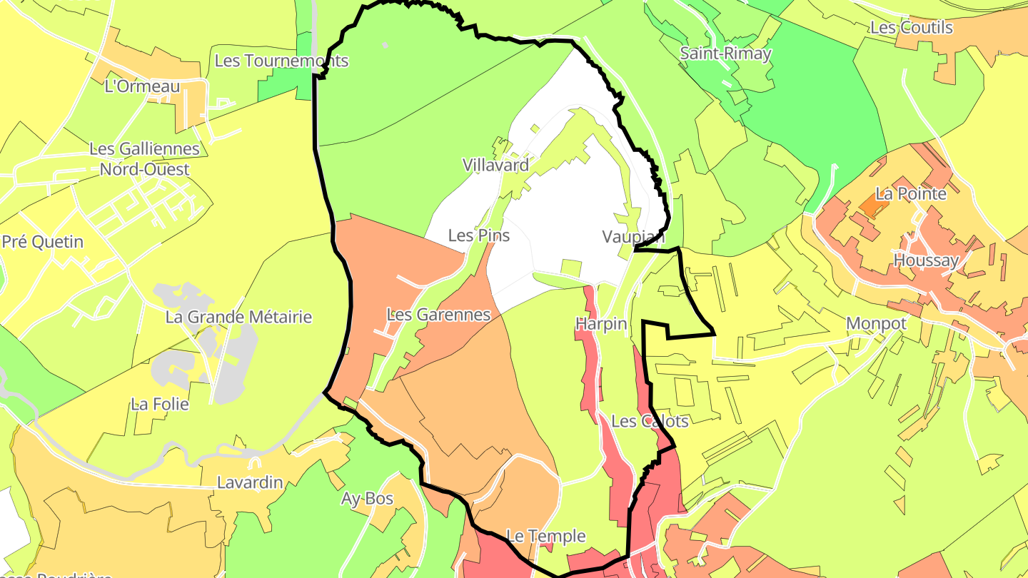 Carte des prix de l'immobilier Villavard