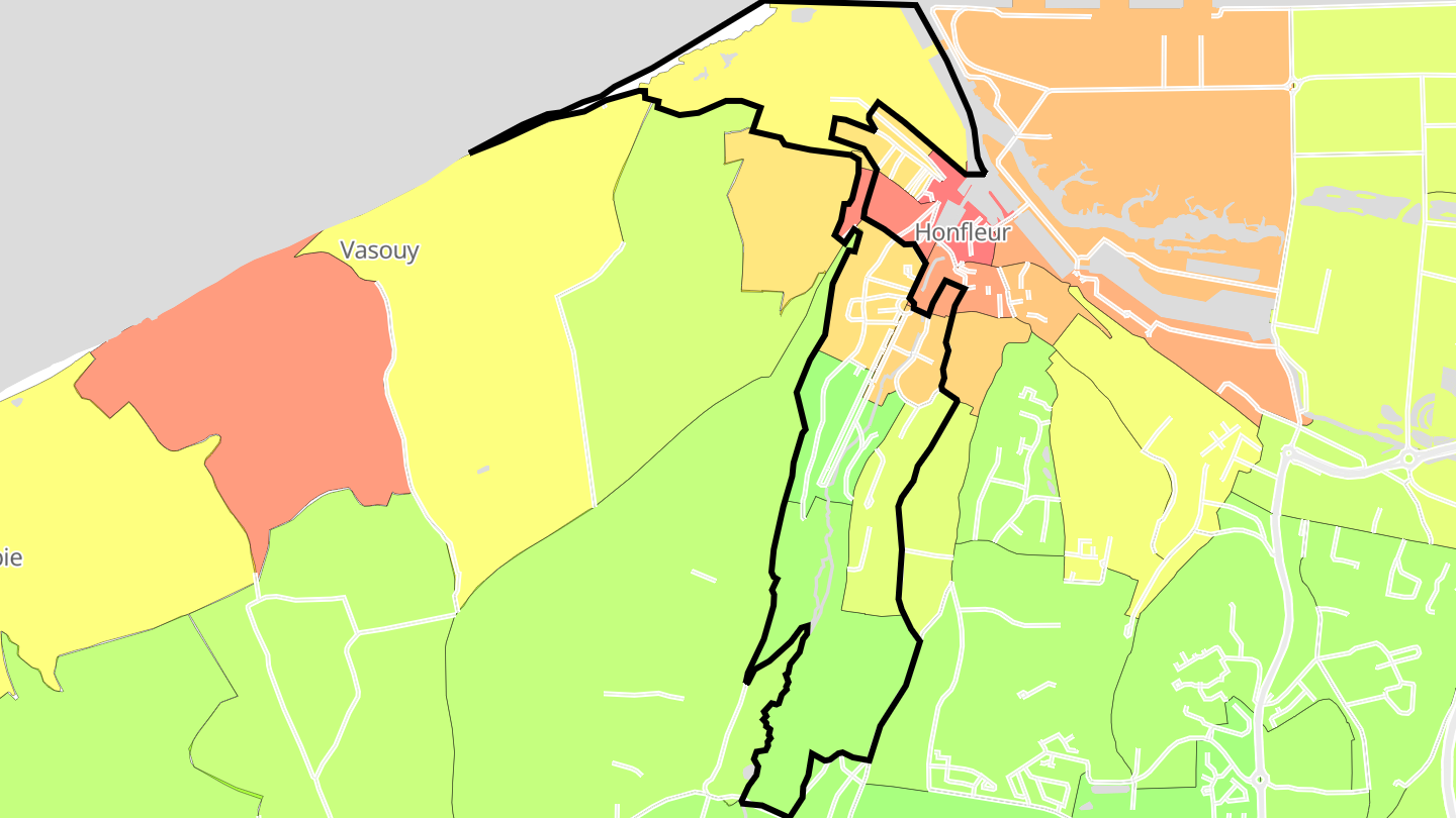 Carte des prix de l'immobilier Ville Basse Sud-Ouest