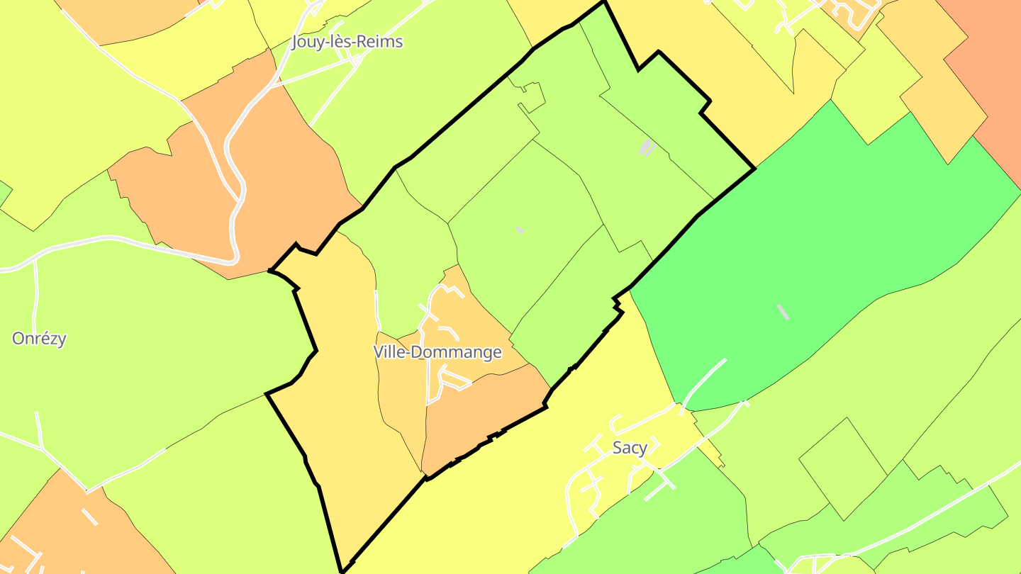 Carte des prix de l'immobilier Ville-Dommange