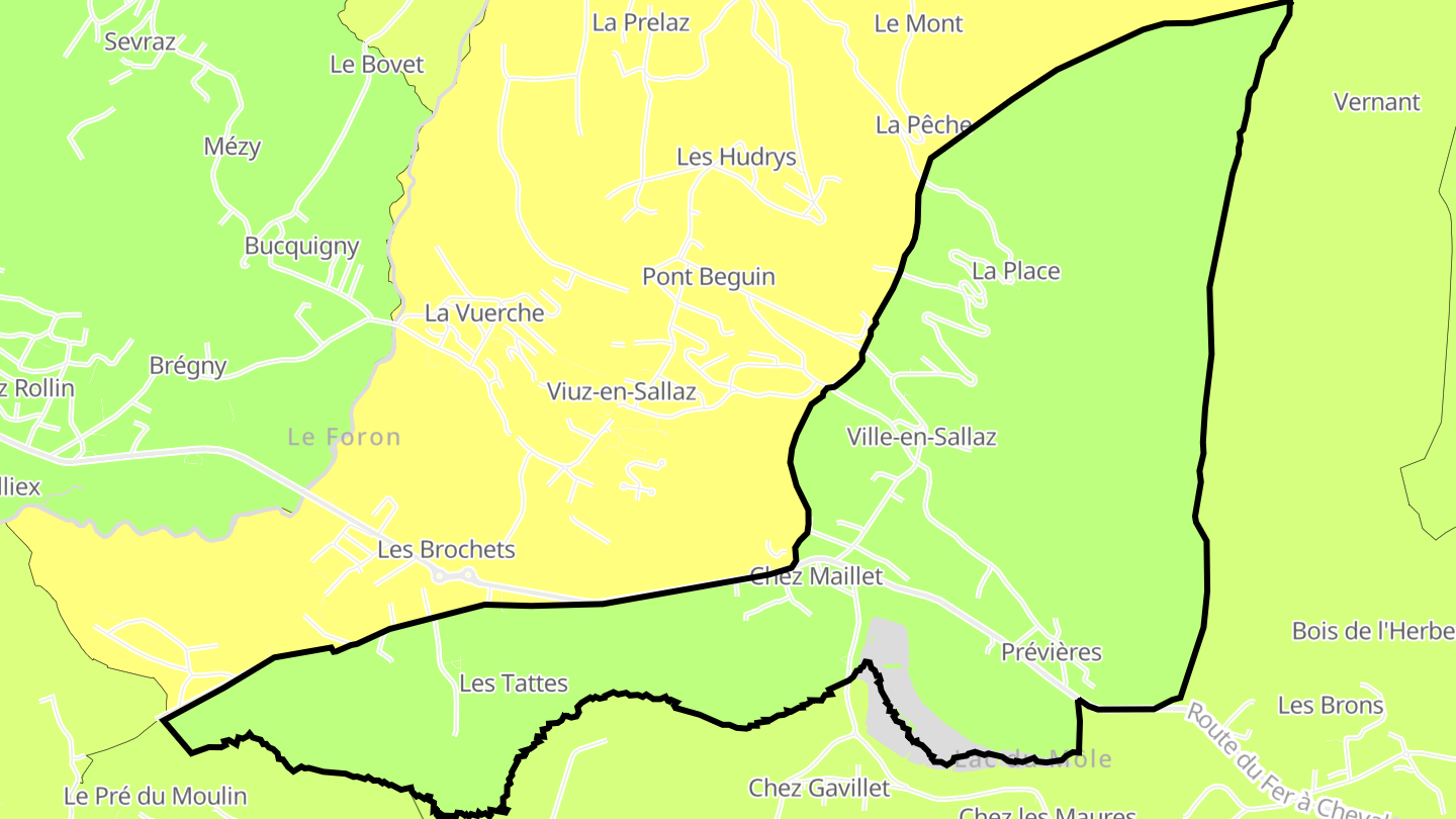 Carte des prix de l'immobilier Ville-en-Sallaz
