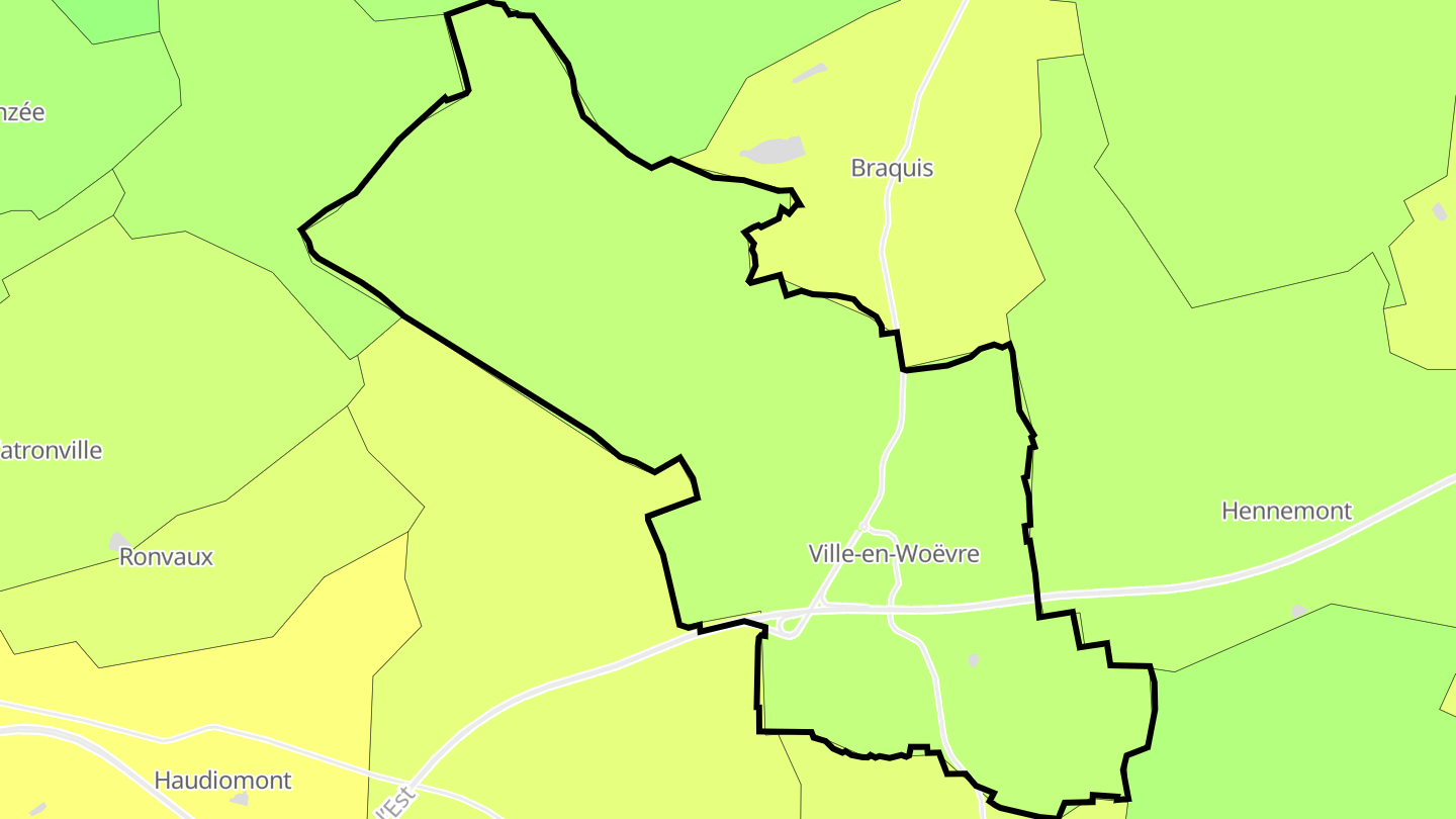 Carte des prix de l'immobilier Ville-en-Woëvre