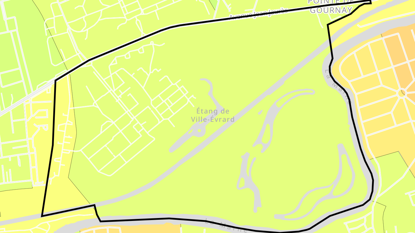 Carte des prix de l'immobilier Ville Évrard