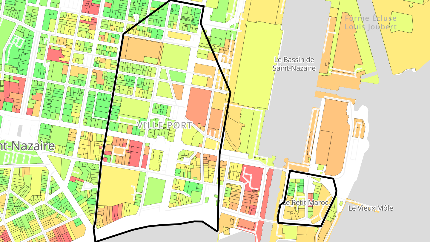 Carte des prix de l'immobilier Ville Port