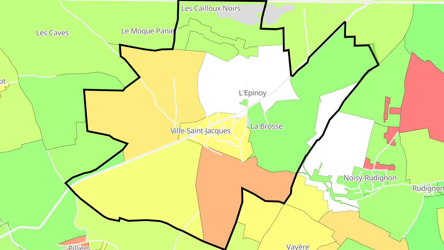 Carte des prix de l'immobilier Ville-Saint-Jacques