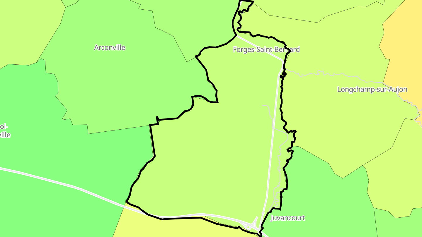 Carte des prix de l'immobilier Ville-sous-la-Ferté