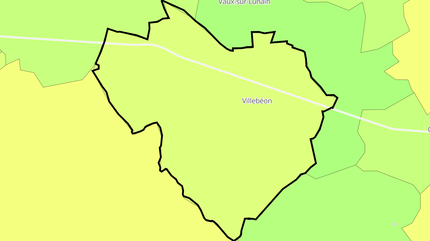 Carte des prix de l'immobilier Villebéon