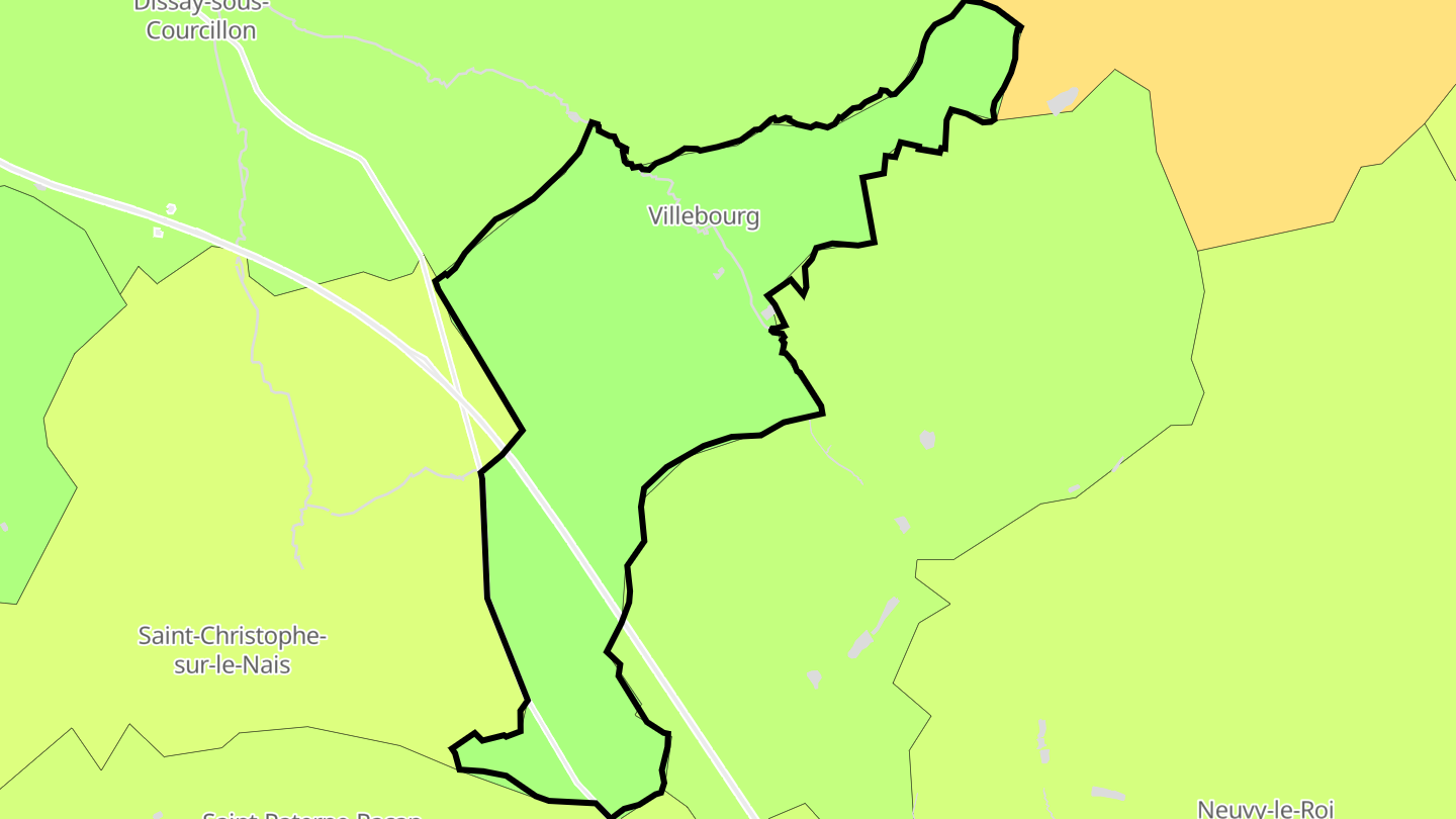 Carte des prix de l'immobilier Villebourg