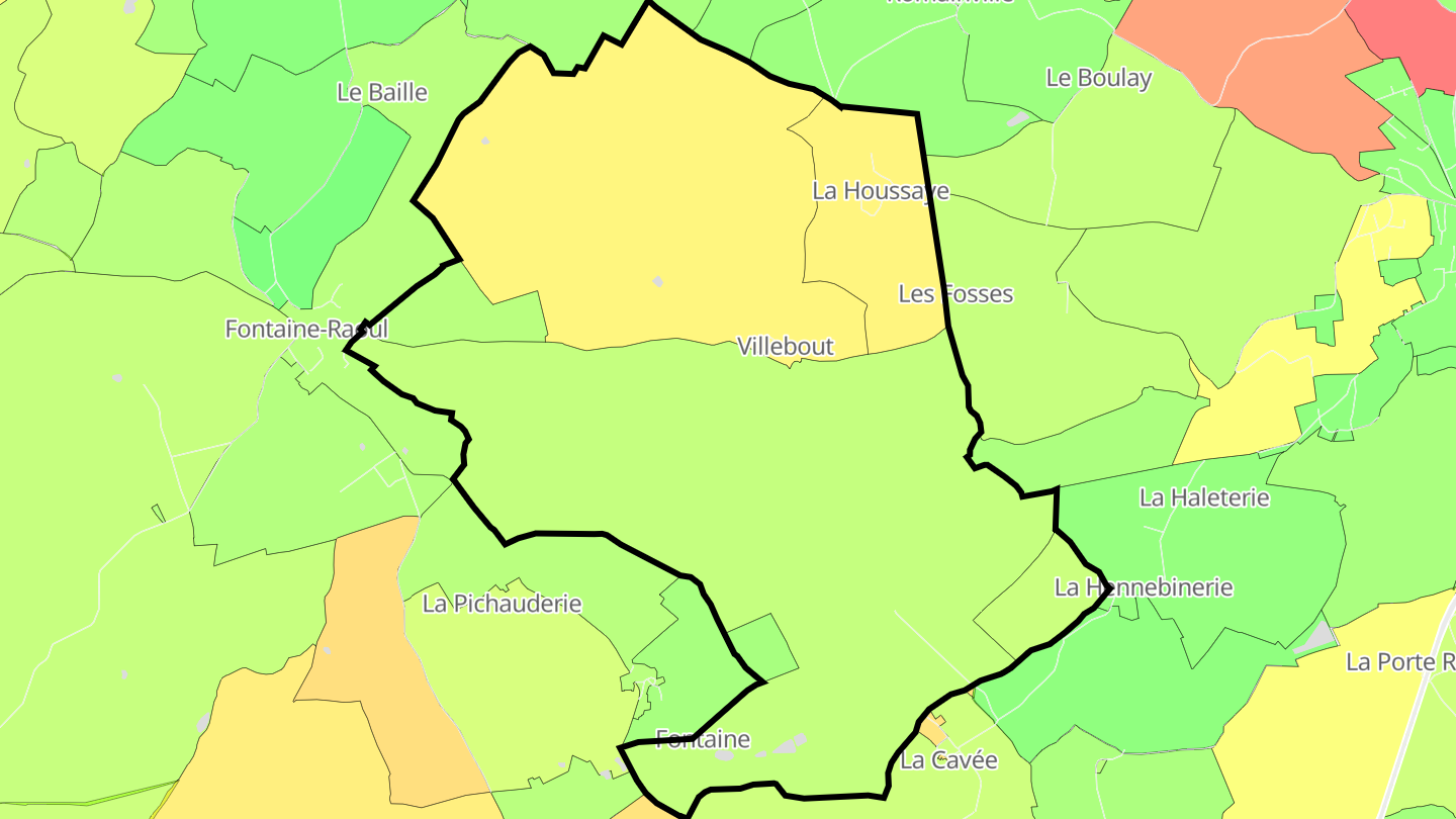 Carte des prix de l'immobilier Villebout