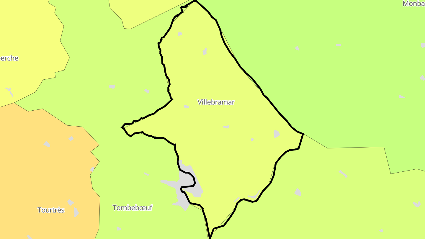 Carte des prix de l'immobilier Villebramar