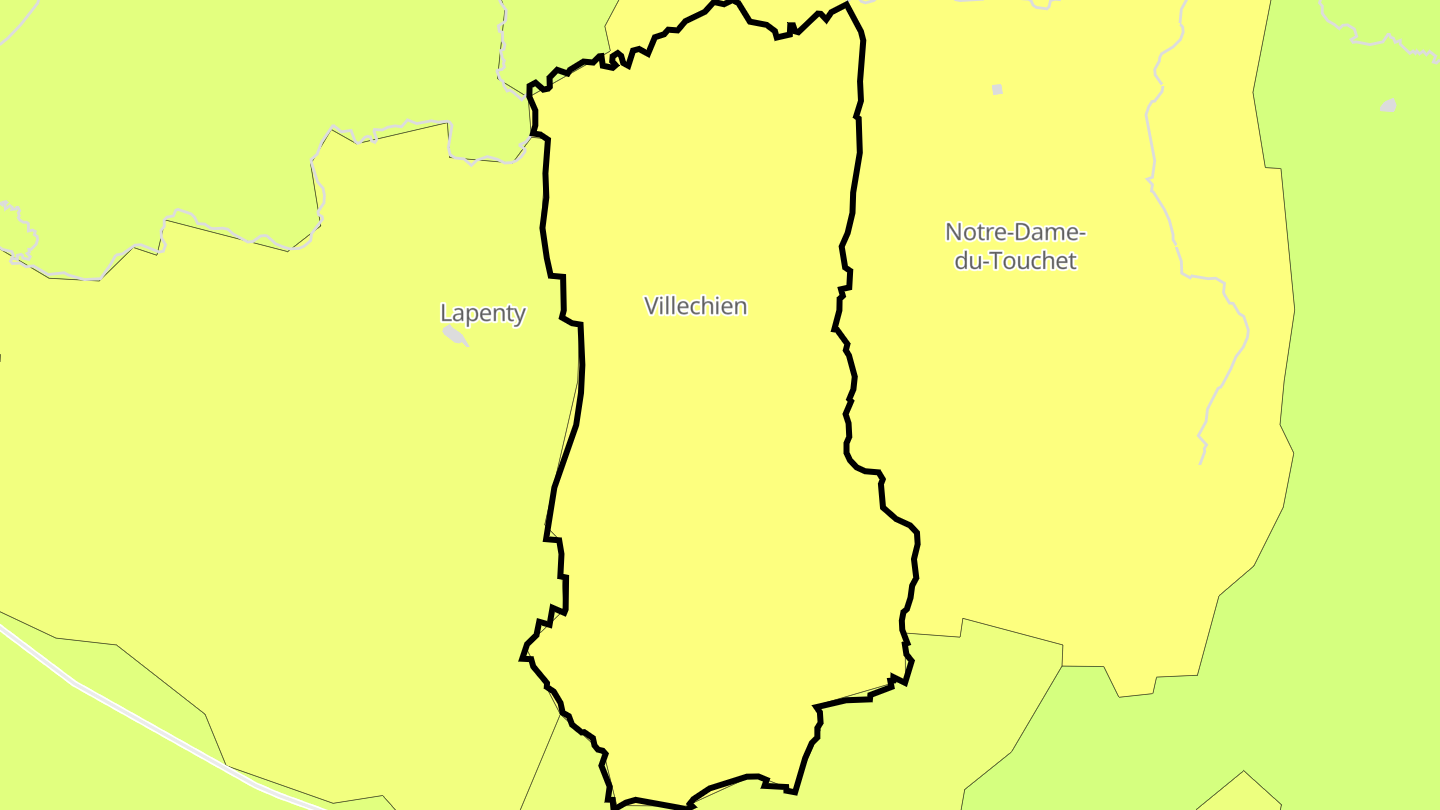 Carte des prix de l'immobilier Villechien