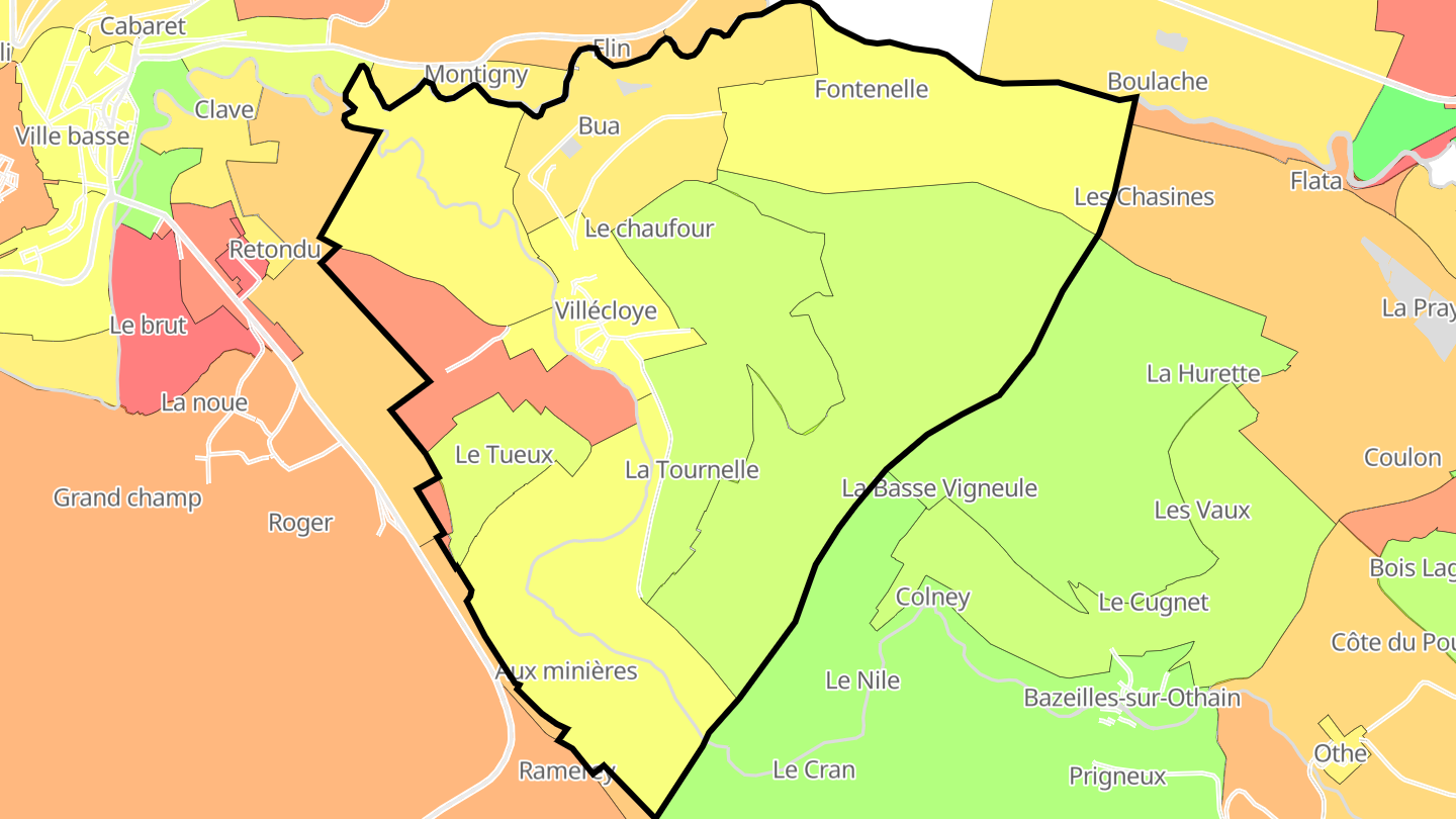 Carte des prix de l'immobilier Villécloye