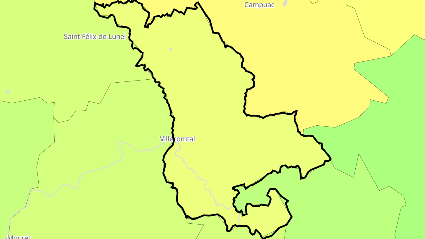 Carte des prix de l'immobilier Villecomtal