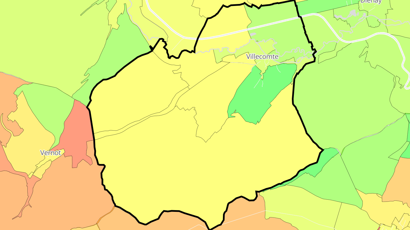 Carte des prix de l'immobilier Villecomte
