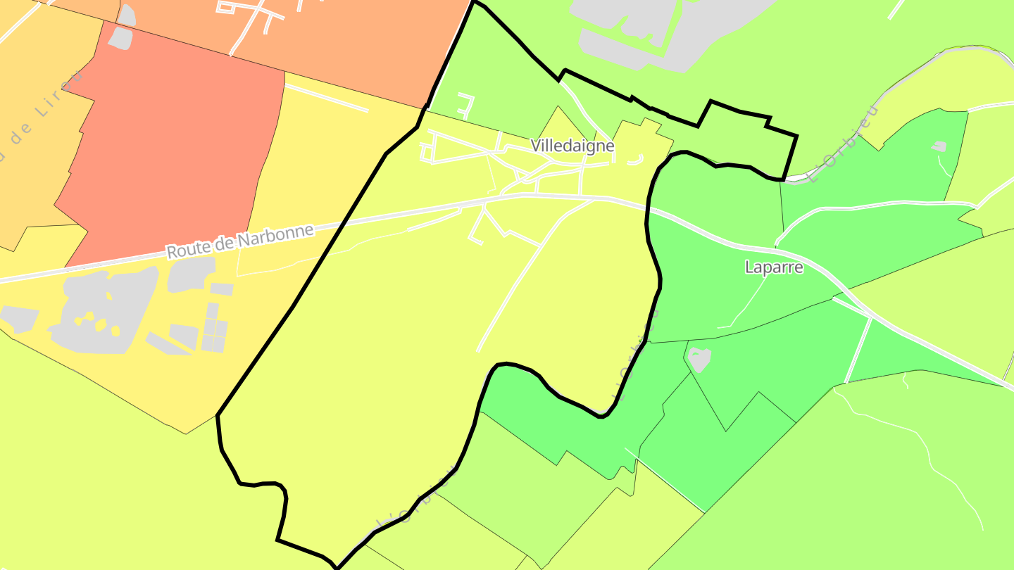 Carte des prix de l'immobilier Villedaigne