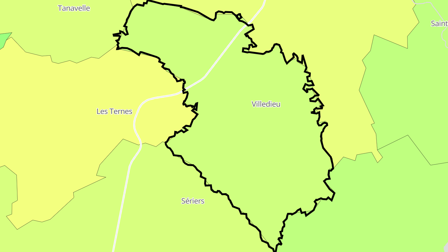 Carte des prix de l'immobilier Villedieu