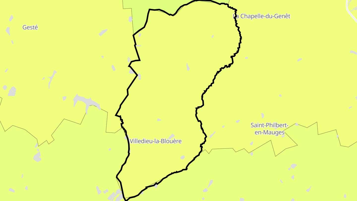 Carte des prix de l'immobilier Villedieu-la-Blouère