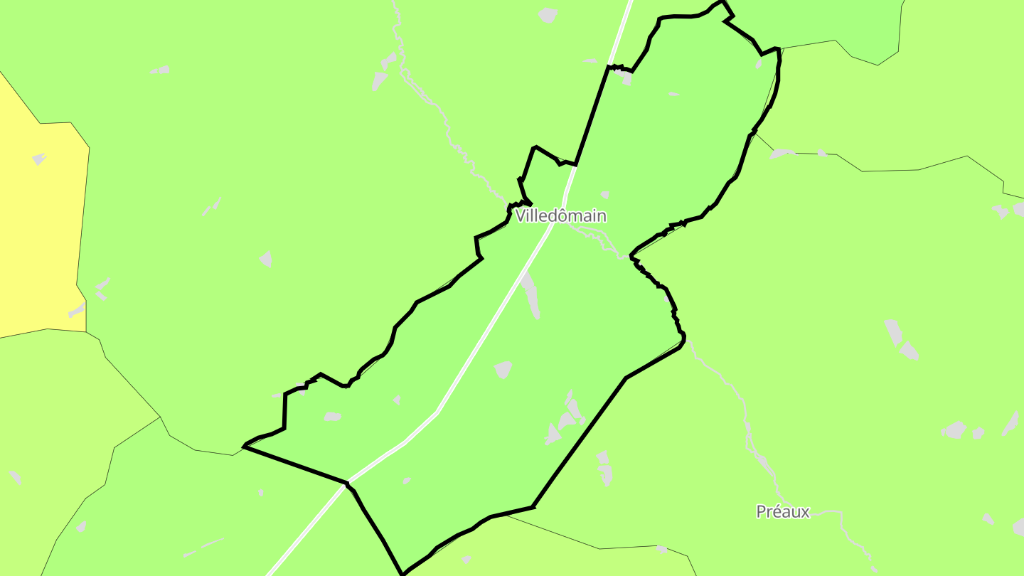 Carte des prix de l'immobilier Villedômain