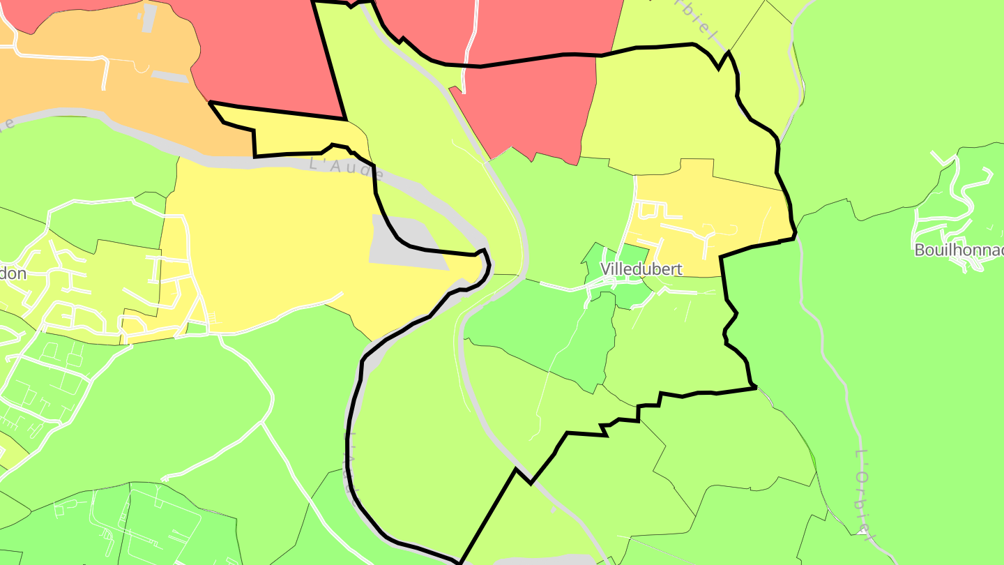 Carte des prix de l'immobilier Villedubert