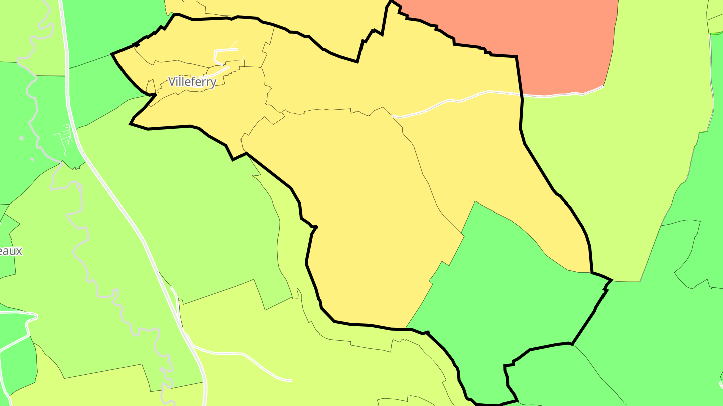 Carte des prix de l'immobilier Villeferry