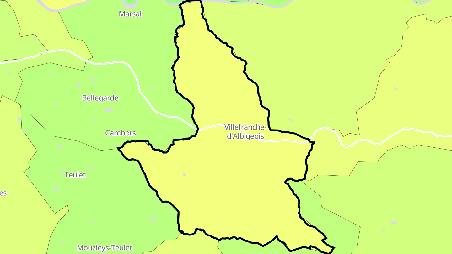 Carte des prix de l'immobilier Villefranche-d'Albigeois