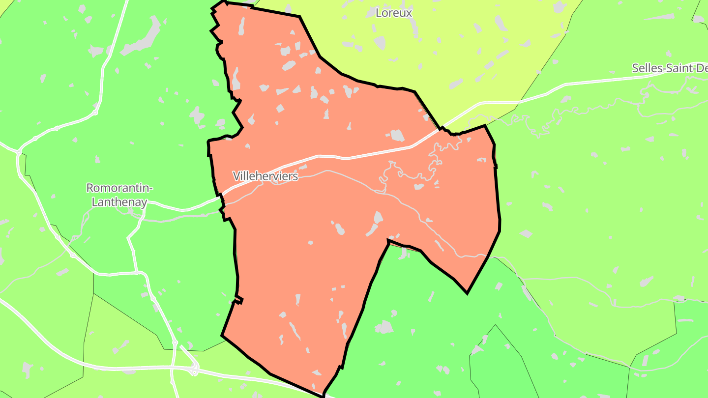Carte des prix de l'immobilier Villeherviers