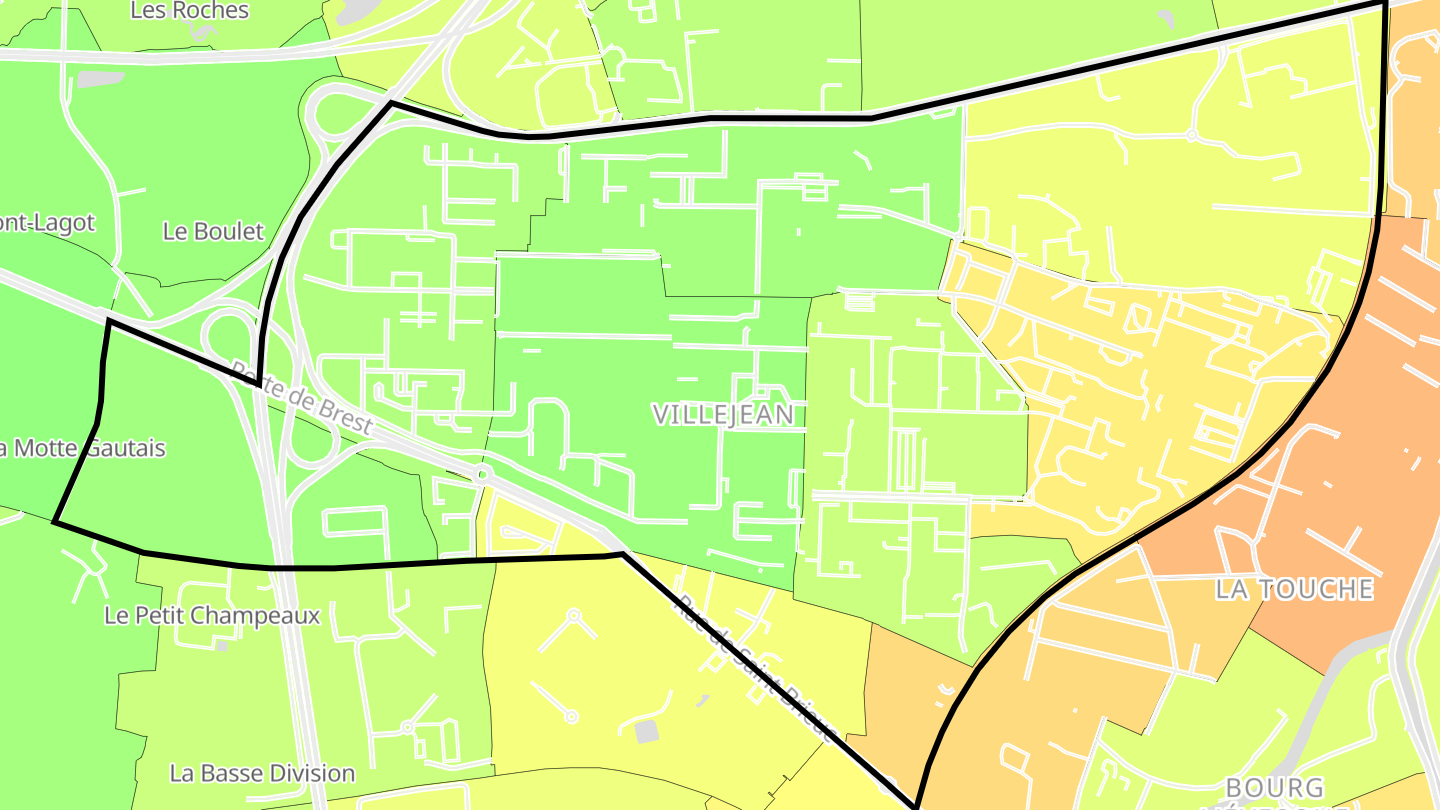Carte des prix de l'immobilier Villejean