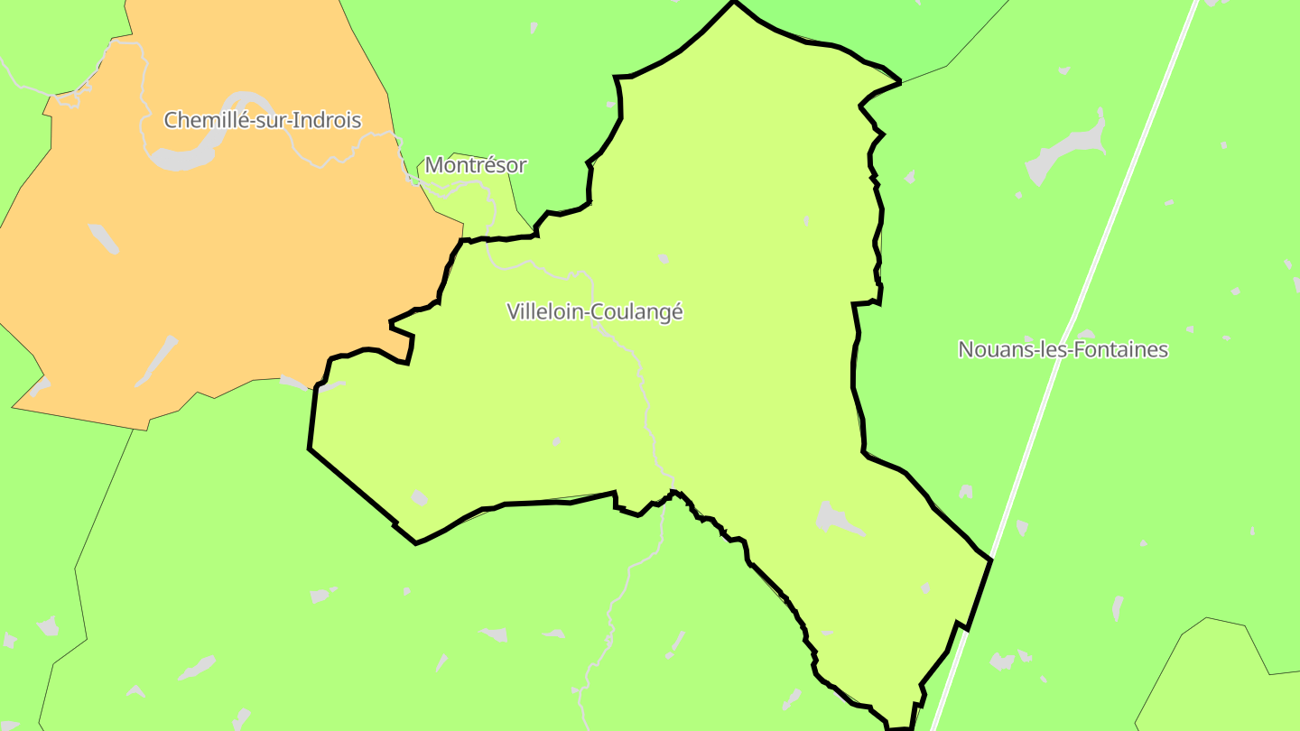 Carte des prix de l'immobilier Villeloin-Coulangé