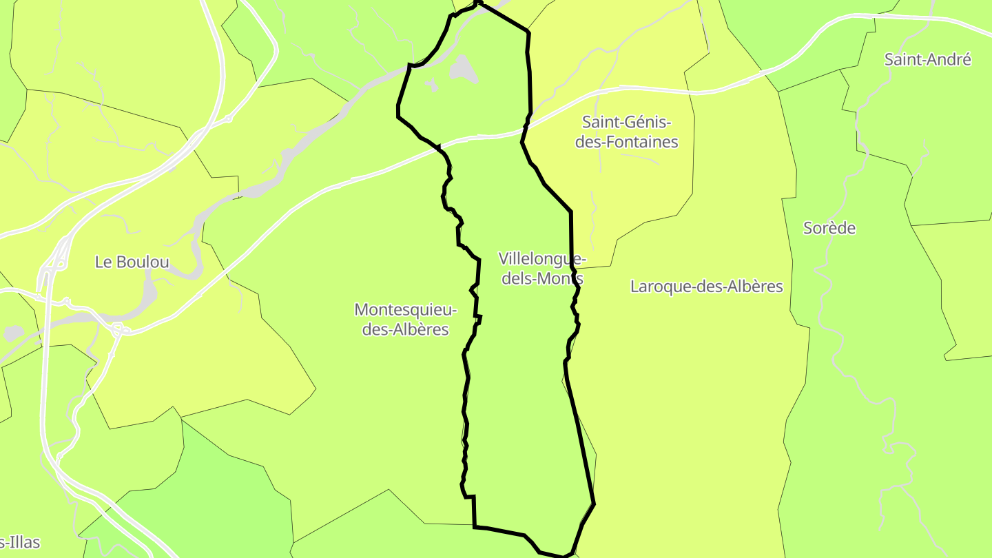 Carte des prix de l'immobilier Villelongue-dels-Monts