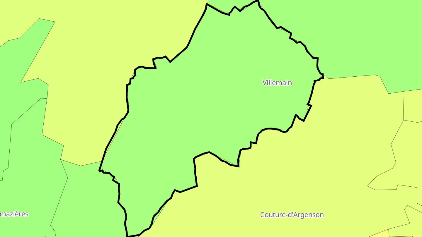 Carte des prix de l'immobilier Villemain