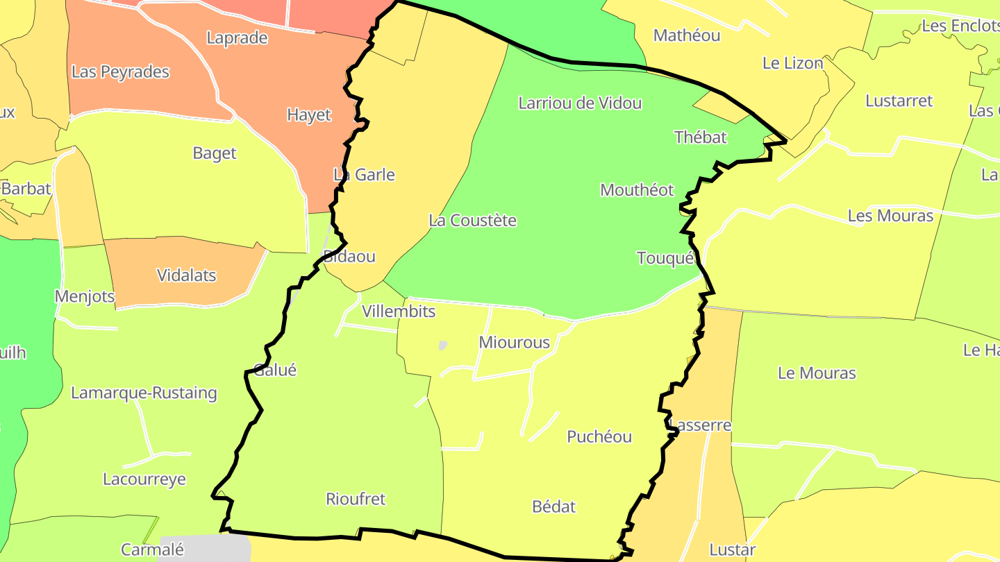 Carte des prix de l'immobilier Villembits