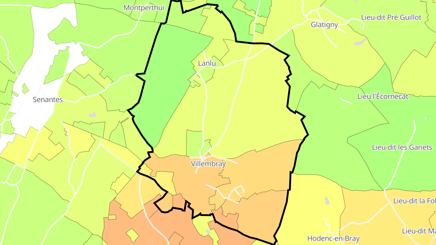 Carte des prix de l'immobilier Villembray