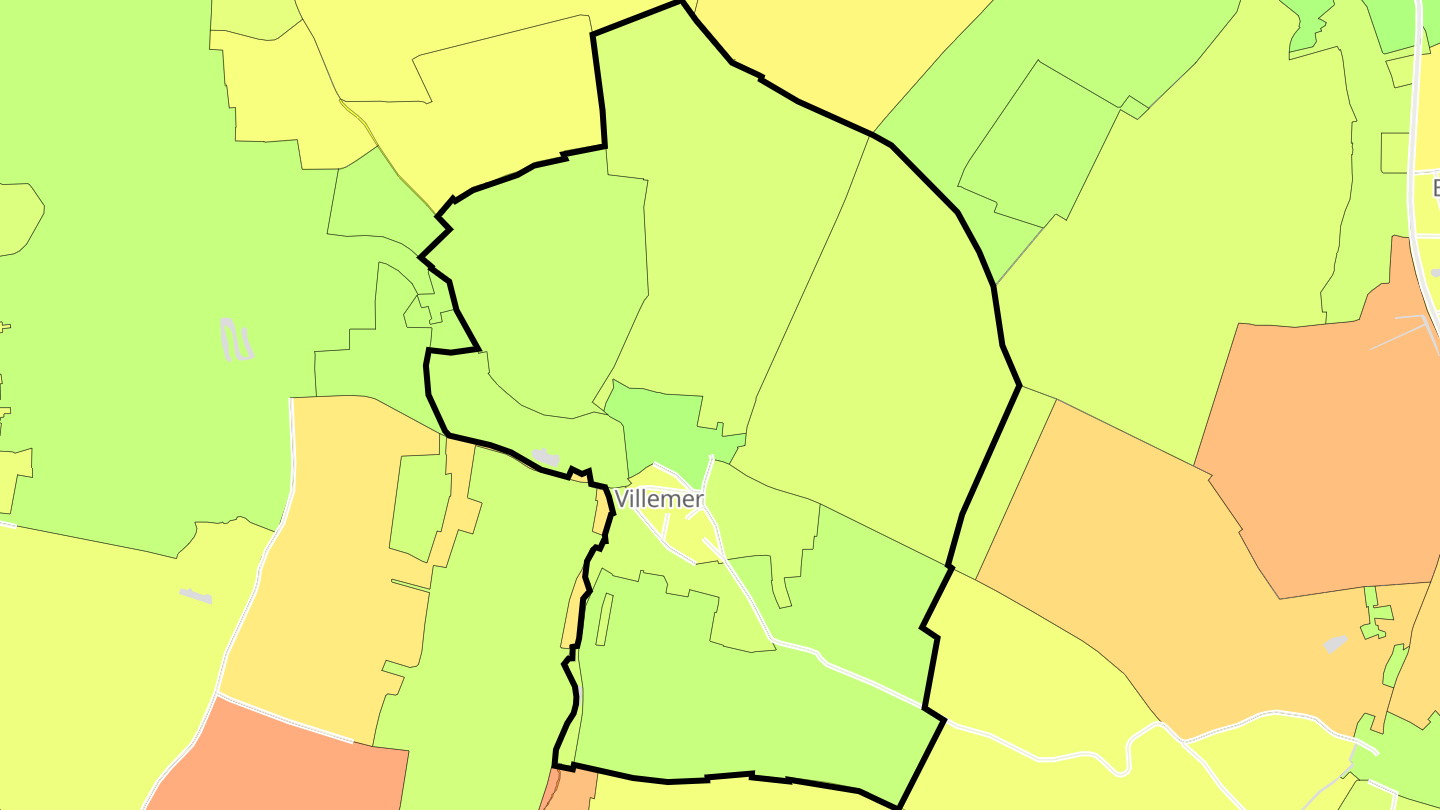 Carte des prix de l'immobilier Villemer