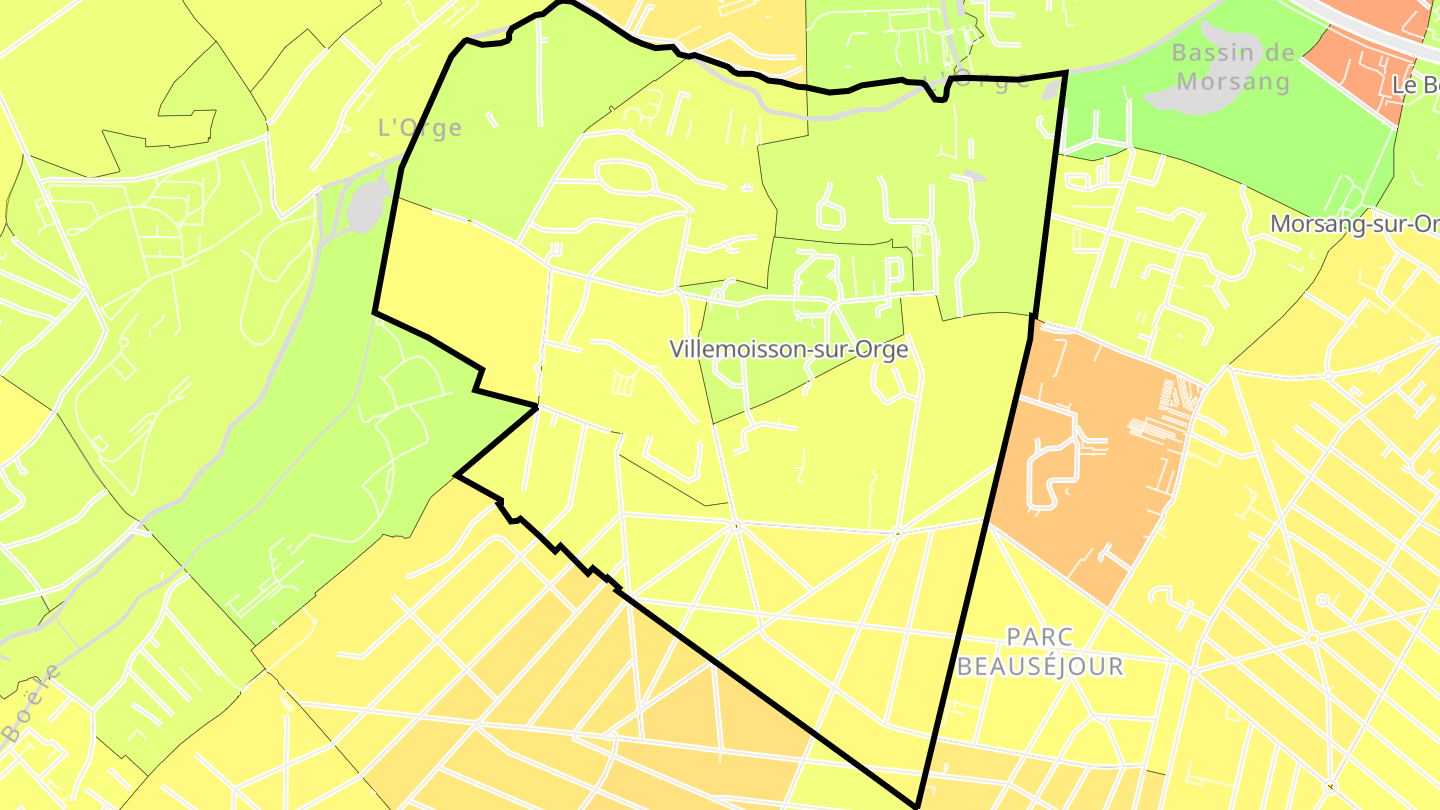 Carte des prix de l'immobilier Villemoisson-sur-Orge
