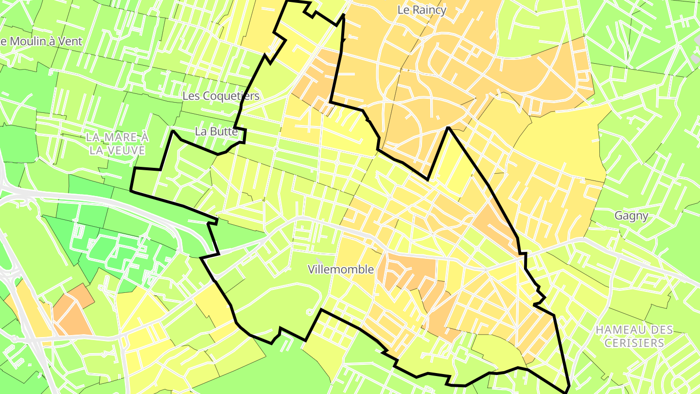 Carte des prix de l'immobilier Villemomble
