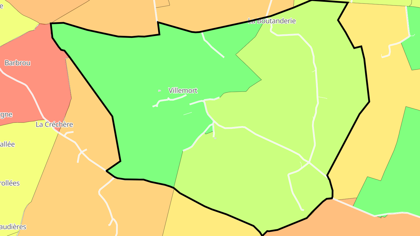 Carte des prix de l'immobilier Villemort