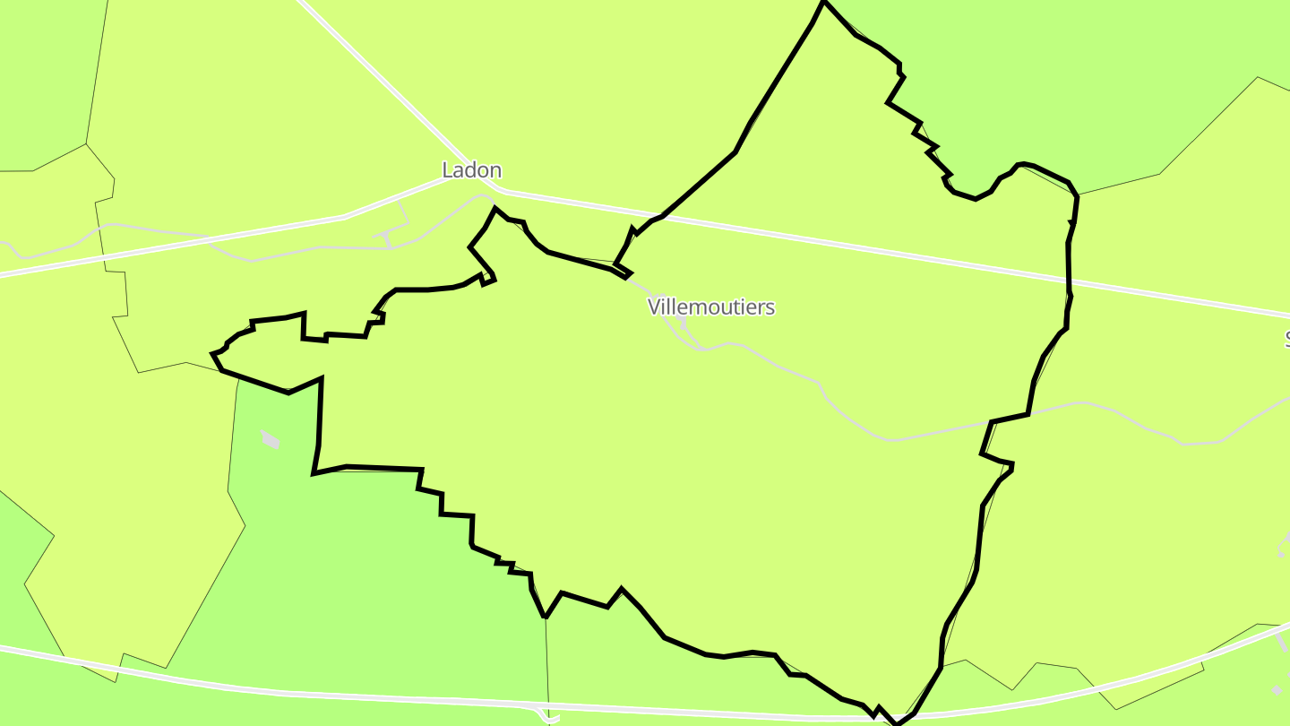 Carte des prix de l'immobilier Villemoutiers