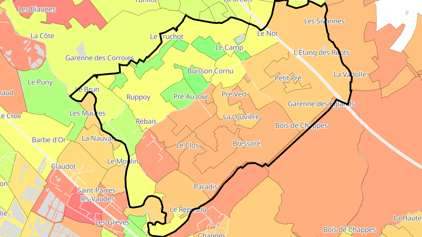Carte des prix de l'immobilier Villemoyenne