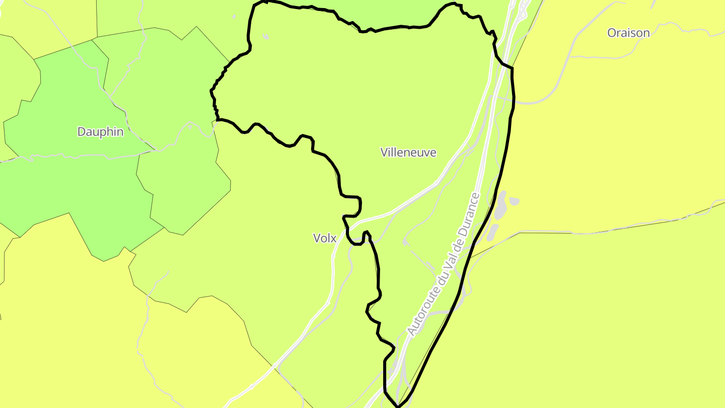 Carte des prix de l'immobilier Villeneuve